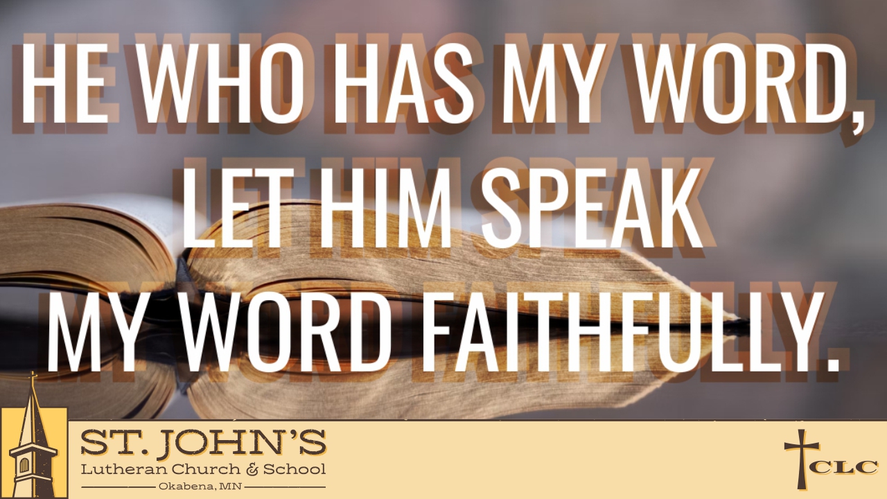 8th Sunday after Trinity – August 10, 2025